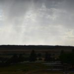 rain passing by the Little Bighorn Battlefield National Monument